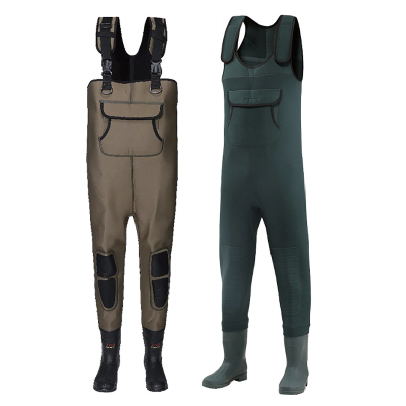 S-3XL Bruin/grijs/groen neopreen borstwaders