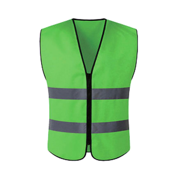 Reflecterend vest met twee stangen, geen zakken en ritssluiting Reflecterend vest met twee stangen, geen zakken en ritssluiting