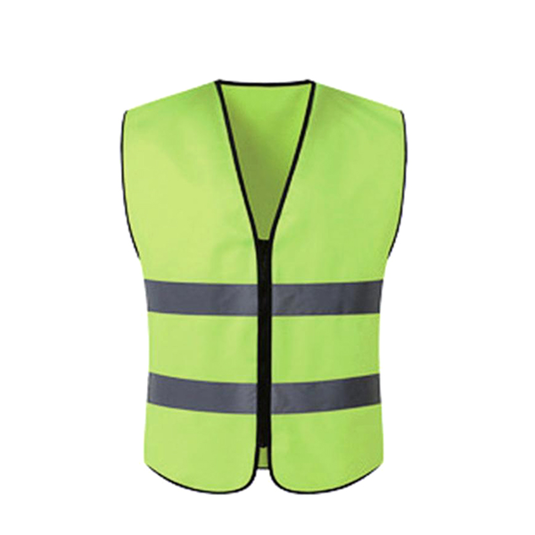 Reflecterend vest met twee stangen, geen zakken en ritssluiting Reflecterend vest met twee stangen, geen zakken en ritssluiting