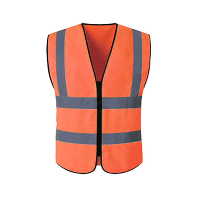 Reflecterend vest met vier stangen en geen zakken met ritssluiting